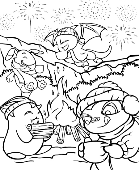Neopets Brightvale 15, kleurplaat van Neopets Brightvale