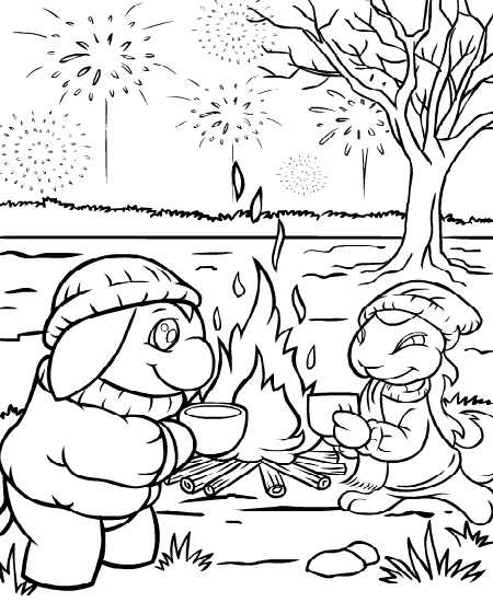 Neopets Brightvale 16, kleurplaat van Neopets Brightvale