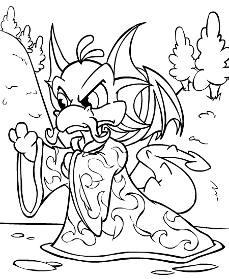 Neopets Brightvale 17, kleurplaat van Neopets Brightvale