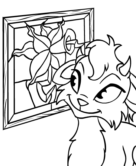 Neopets Brightvale 18, kleurplaat van Neopets Brightvale