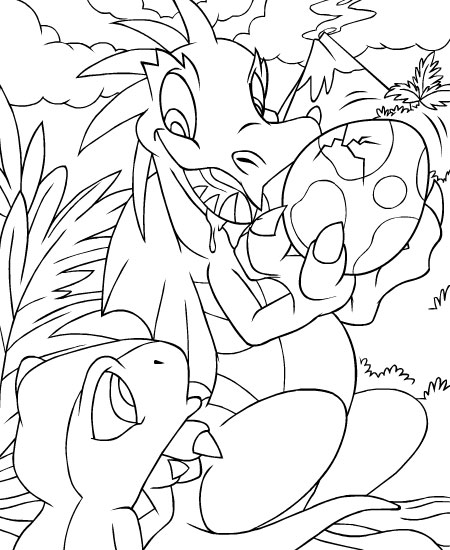 Neopets Tyrannia 3, kleurplaat van Neopets Tyrannia