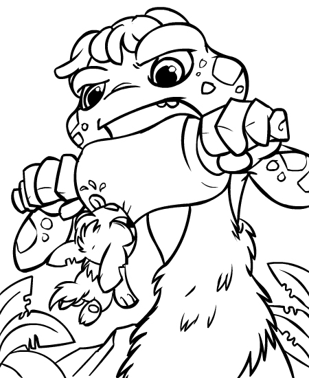 Neopets Tyrannia 6, kleurplaat van Neopets Tyrannia