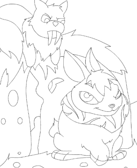 Neopets Tyrannia 16, kleurplaat van Neopets Tyrannia