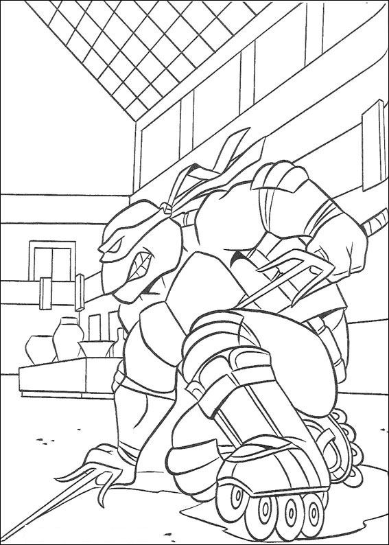 Ninja Turtles 29, kleurplaat van Ninja Turtles