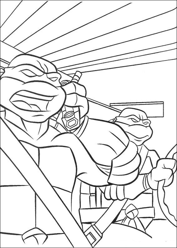 Ninja Turtles 33, kleurplaat van Ninja Turtles