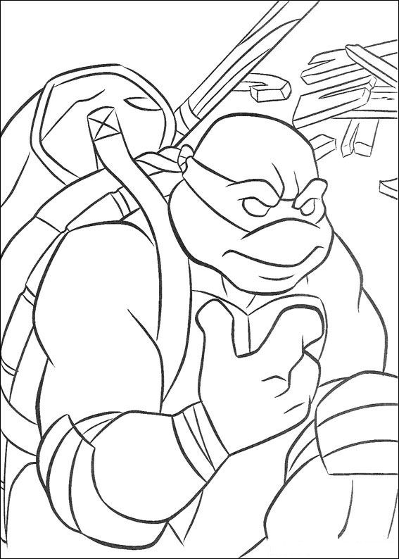 Ninja Turtles 37, kleurplaat van Ninja Turtles