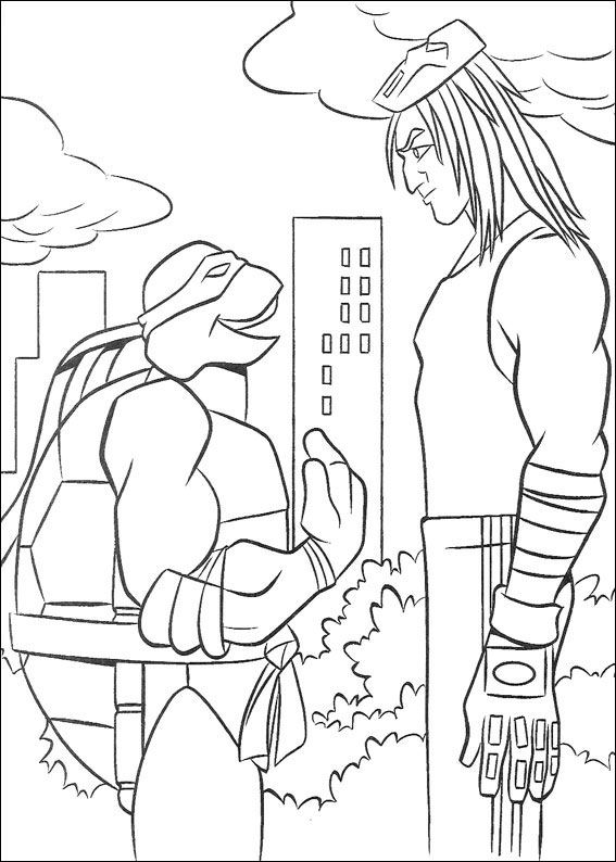 Ninja Turtles 39, kleurplaat van Ninja Turtles