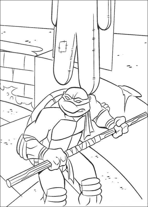 Ninja Turtles 42, kleurplaat van Ninja Turtles
