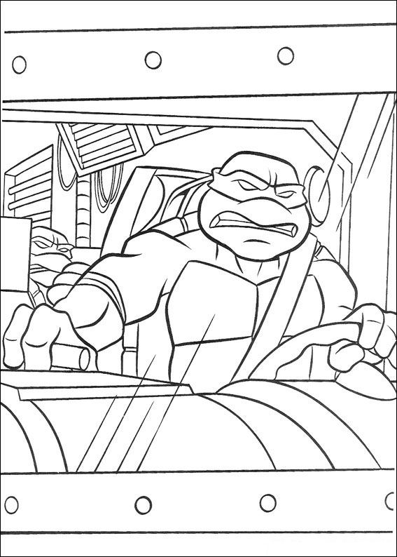 Ninja Turtles 43, kleurplaat van Ninja Turtles