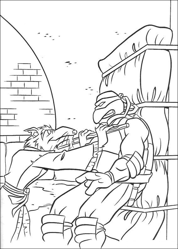 Ninja Turtles 53, kleurplaat van Ninja Turtles
