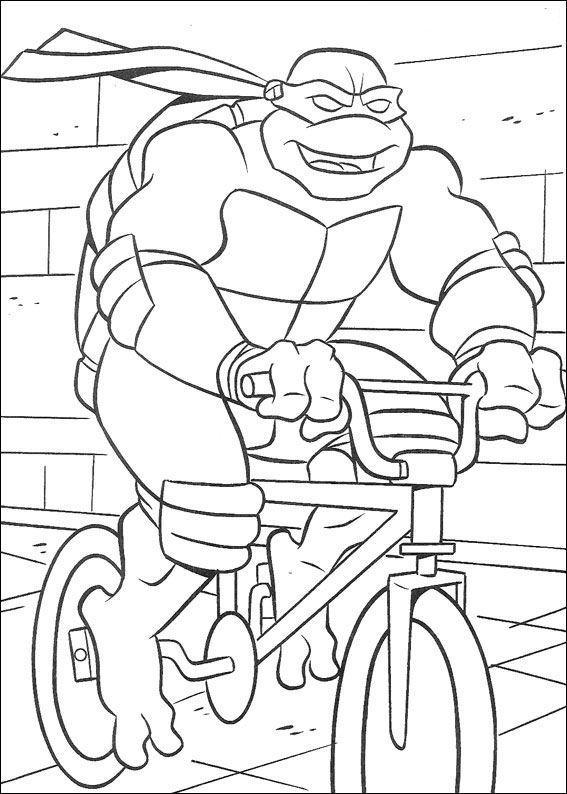 Ninja Turtles 54, kleurplaat van Ninja Turtles