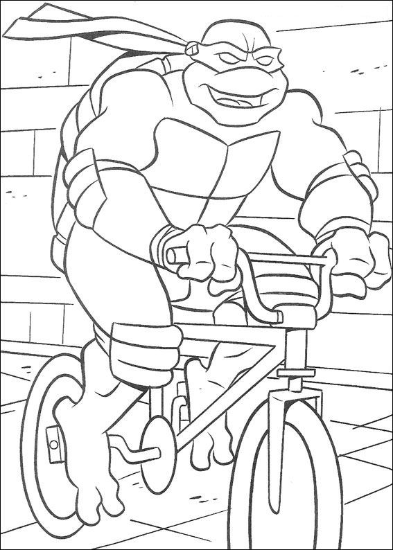 Ninja Turtles 55, kleurplaat van Ninja Turtles