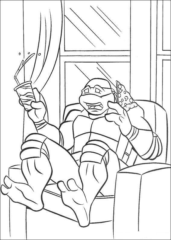 Ninja Turtles 56, kleurplaat van Ninja Turtles