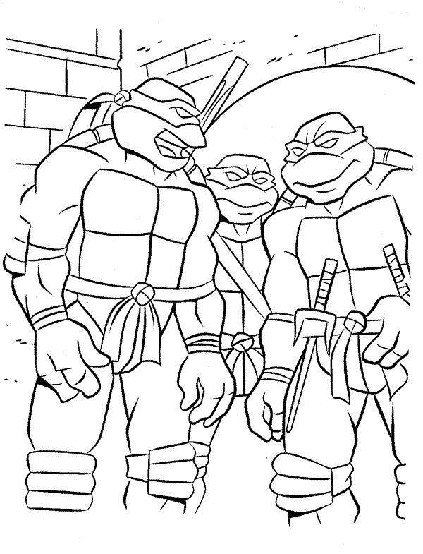 Ninja Turtles 63, kleurplaat van Ninja Turtles