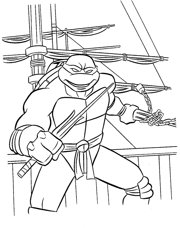 Ninja Turtles 64, kleurplaat van Ninja Turtles