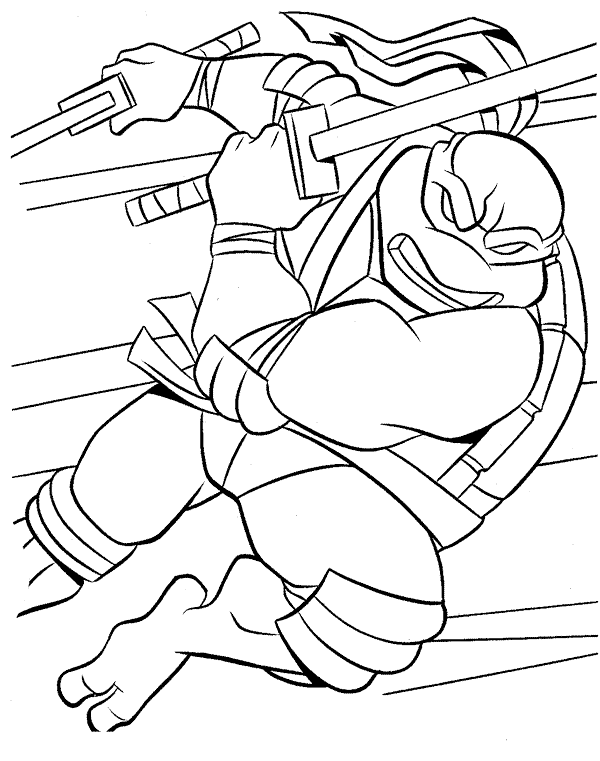 Ninja Turtles 68, kleurplaat van Ninja Turtles