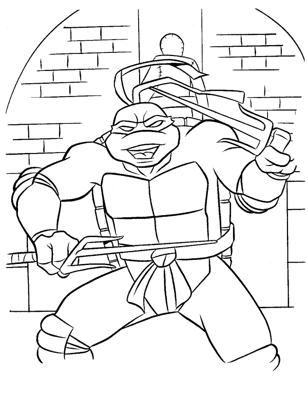 Ninja Turtles 71, kleurplaat van Ninja Turtles
