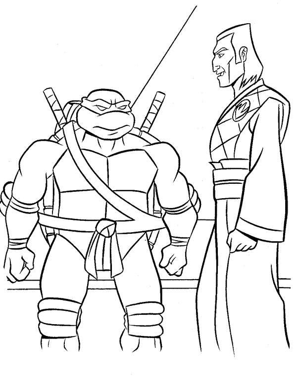 Ninja Turtles 73, kleurplaat van Ninja Turtles