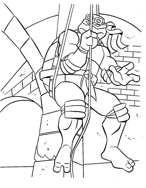Ninja Turtles 77, kleurplaat van Ninja Turtles