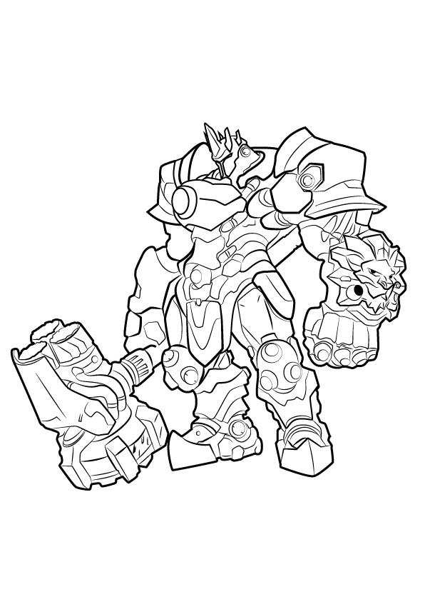 Reinhardt, kleurplaat van Overwatch