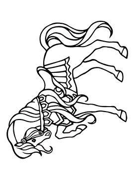 Paard 2, kleurplaat van Paarden