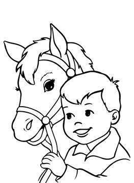 Paarden 13, kleurplaat van Paarden