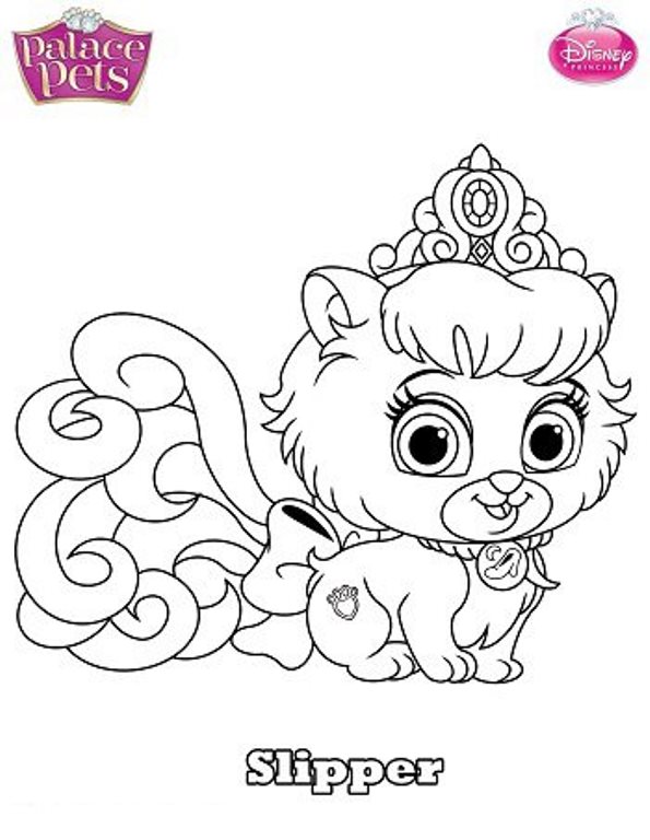 slipper, kleurplaat van Prinses Palace Pets 