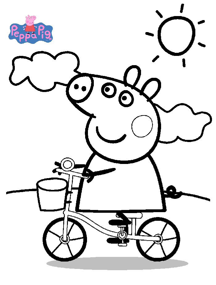 Peppa op de fiets