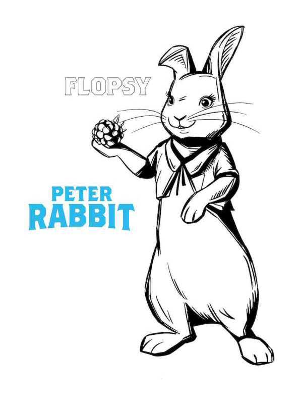 Print Peter Rabbit 4 kleurplaat