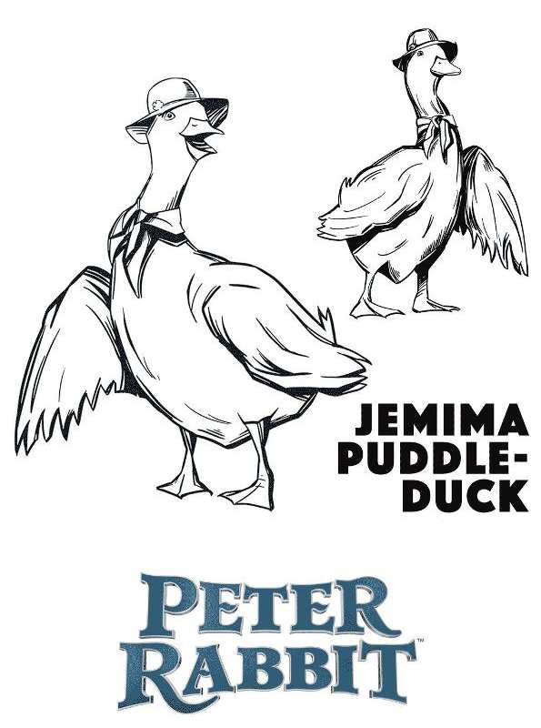 Peter Rabbit, kleurplaat van Pieter Konijn of Peter Rabbit 2018