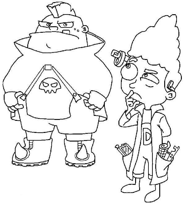 Bufort en Baljeet, kleurplaat van Phineas en ferb
