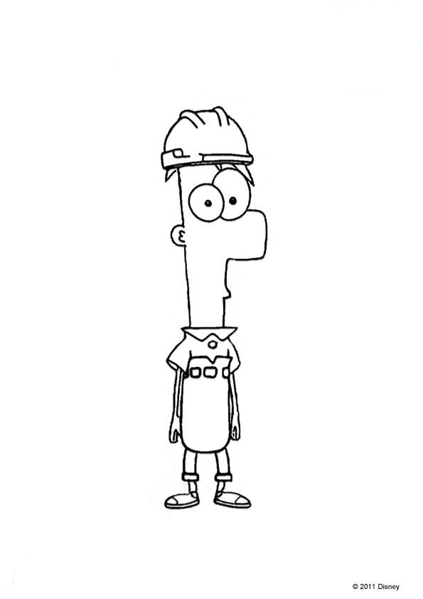 Phineas en ferb 15, kleurplaat van Phineas en ferb