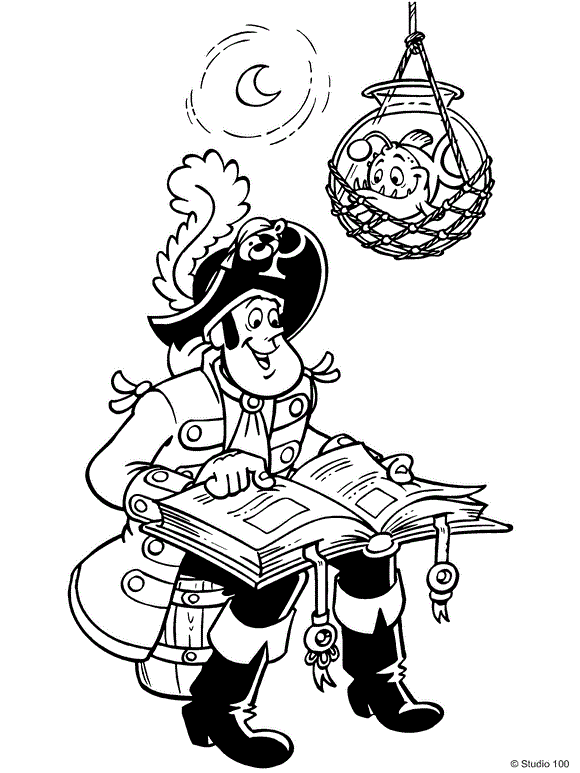 Piet Piraat 20, kleurplaat van Piet Piraat