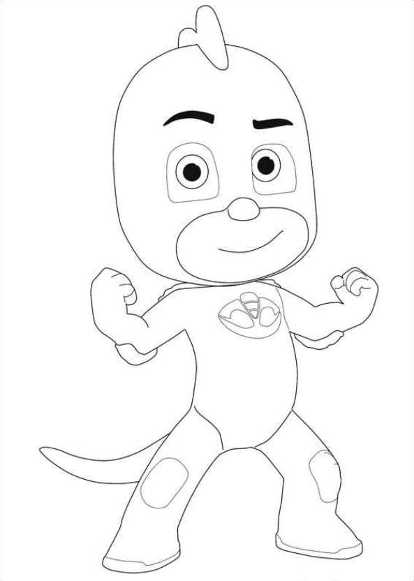 Gluglu mega muscles, kleurplaat van PJ Masks