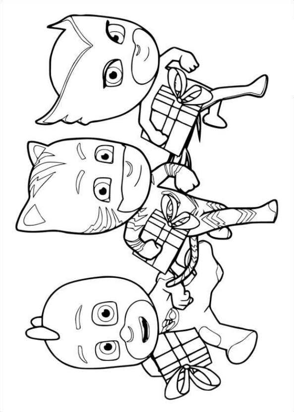 Gluglu Yoyo Bibou, kleurplaat van PJ Masks
