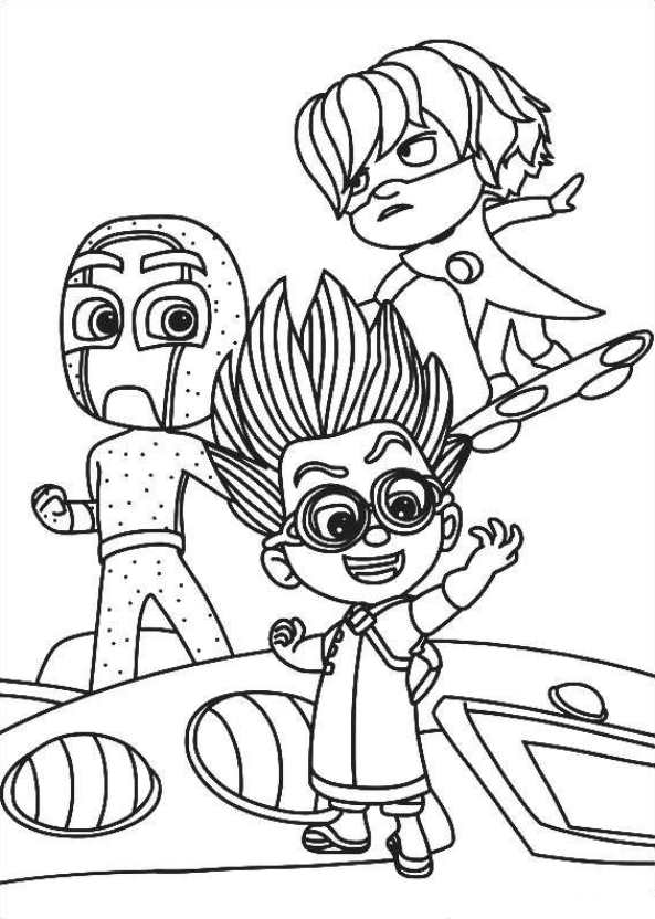 Sorceline Ninja-k Romeo, kleurplaat van PJ Masks