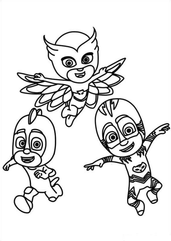 Yoyo Gluglu Bibou, kleurplaat van PJ Masks