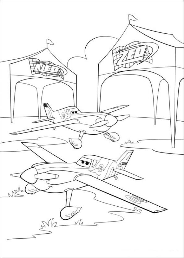 Dusty Ripslinger, kleurplaat van Planes