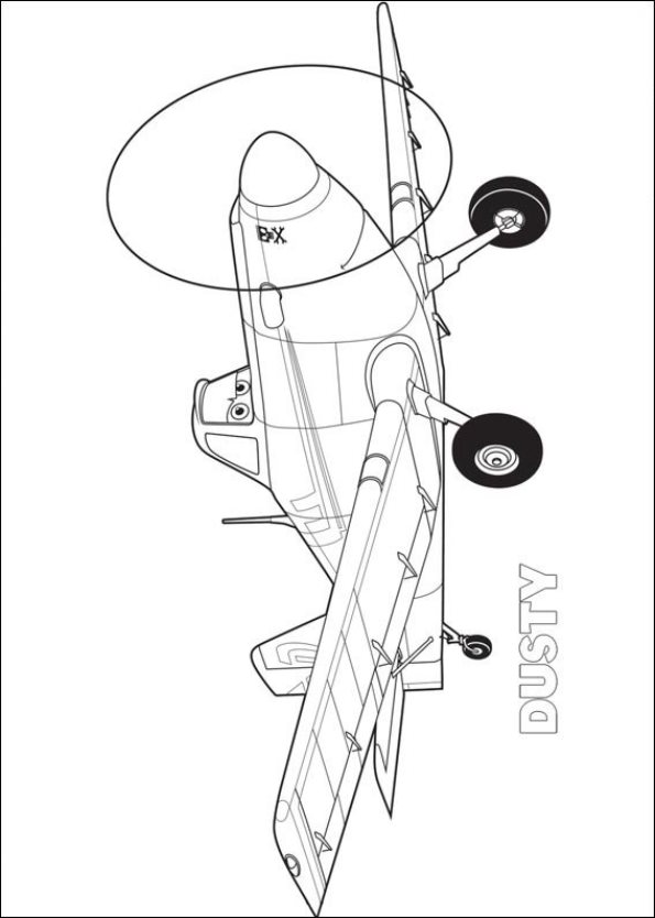 Dusty, kleurplaat van Planes