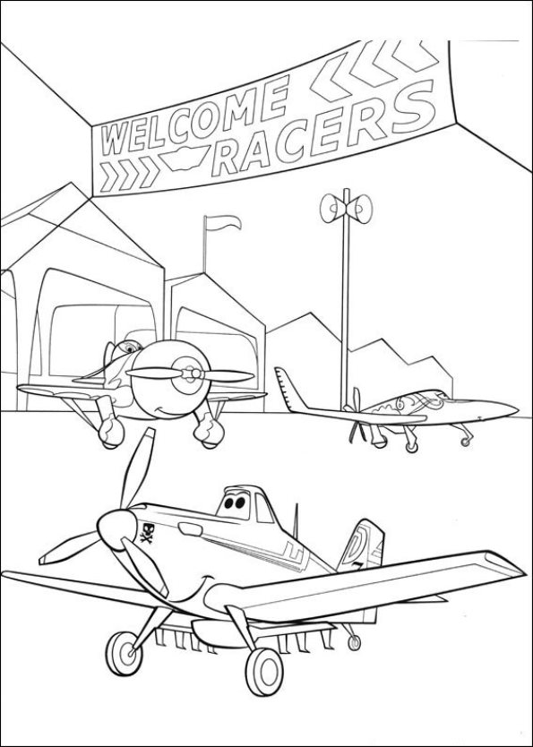 Planes 3, kleurplaat van Planes