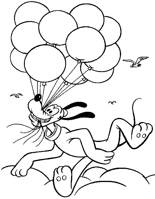 Pluto met ballonnen