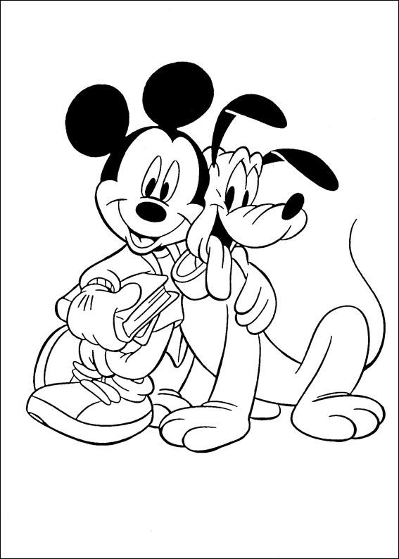 Print Pluto kleurplaat