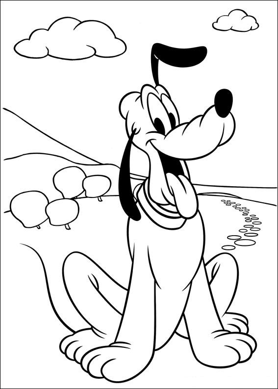 Print Pluto kleurplaat