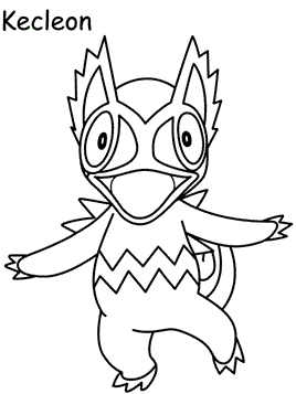 Kecleon, kleurplaat van Pokemon