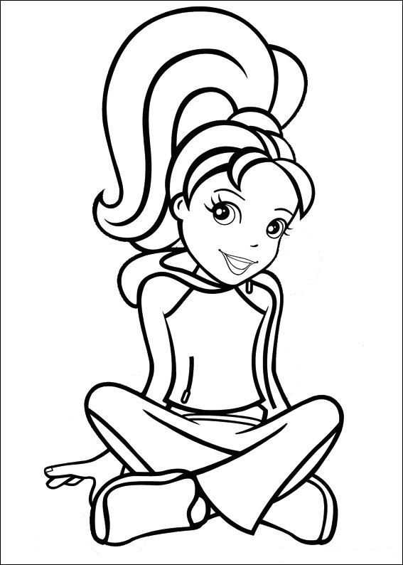 Polly Pocket 16, kleurplaat van Polly Pocket