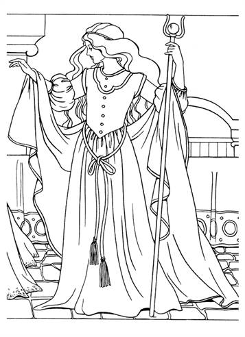 Prinsessen 2, kleurplaat van Prinsessen