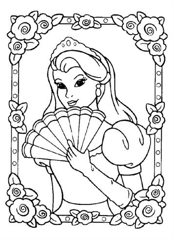 Prinsessen 4, kleurplaat van Prinsessen
