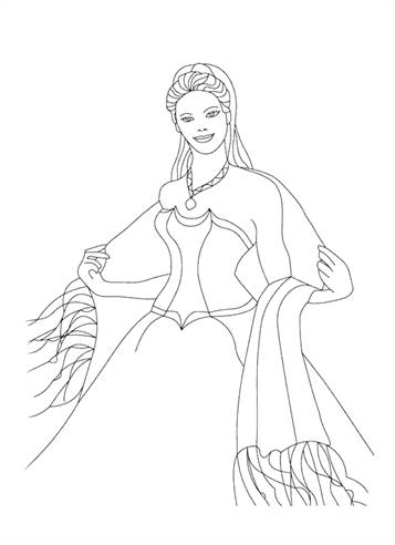 Prinsessen 8, kleurplaat van Prinsessen