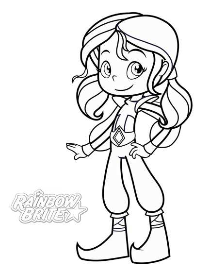 Indigo, kleurplaat van Rainbow Brite