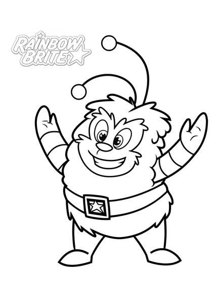 MrGlitters, kleurplaat van Rainbow Brite